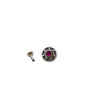 Load image into Gallery viewer, 8mm Stone Screw sterling Silver nosepin