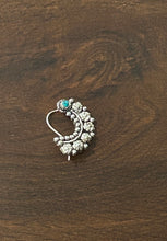 Load image into Gallery viewer, Handmade Nose Nath sterling silver 92.5 with semiprecious stones