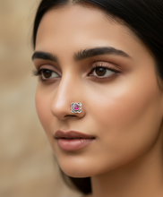 Load image into Gallery viewer, 8mm Stone Screw sterling Silver nosepin