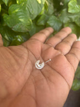 Load image into Gallery viewer, Moon 11mm x 10mm Screw sterling 92.5 Silver nosepin