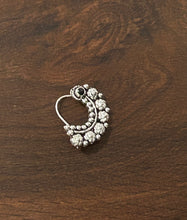 Load image into Gallery viewer, Handmade Nose Nath sterling silver 92.5 with semiprecious stones