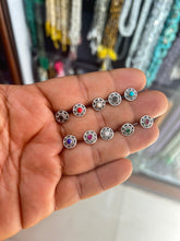 Load image into Gallery viewer, 8mm Stone Screw sterling Silver nosepin