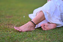 Load image into Gallery viewer, Black Handmade wax Thread Macrame Anklet