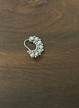 Load image into Gallery viewer, Handmade Nose Nath sterling silver 92.5 with semiprecious stones
