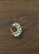 Load image into Gallery viewer, Handmade Nose Nath sterling silver 92.5 with semiprecious stones