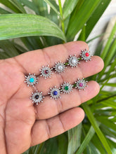 Load image into Gallery viewer, Padma 13mm Stone Screw sterling Silver nosepin