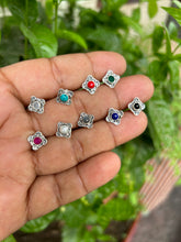 Load image into Gallery viewer, 8mm Stone Screw sterling Silver nosepin