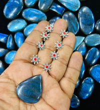 Load image into Gallery viewer, Star 13mm Stone Screw sterling Silver nosepin