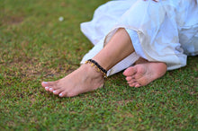 Load image into Gallery viewer, Black Handmade wax Thread Macrame Anklet