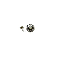 Load image into Gallery viewer, 8mm Stone Screw sterling Silver nosepin