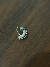 Load image into Gallery viewer, Handmade Nose Nath sterling silver 92.5 with semiprecious stones