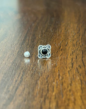 Load image into Gallery viewer, 8mm Stone Screw sterling Silver nosepin