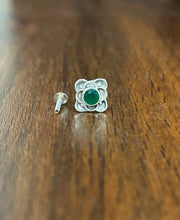 Load image into Gallery viewer, 8mm Stone Screw sterling Silver nosepin