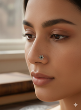 Load image into Gallery viewer, Star 10mm Wire Nosepin sterling silver 92.5