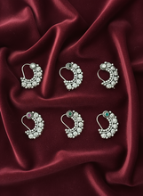 Load image into Gallery viewer, Handmade Nose Nath sterling silver 92.5 with semiprecious stones