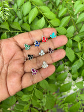 Load image into Gallery viewer, Four Stone Screw sterling Silver nosepin