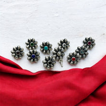 Load image into Gallery viewer, 11mm Stone Screw sterling Silver nosepin