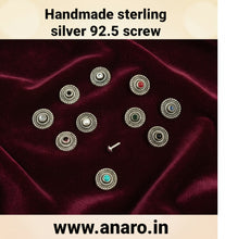 Load image into Gallery viewer, Pakizah Handmade 10mm Screw sterling Silver nosepin