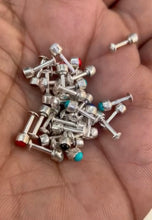 Load image into Gallery viewer, Plain Stone Screw sterling Silver nosepin