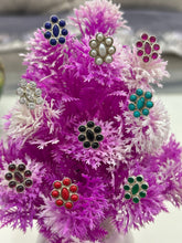 Load image into Gallery viewer, Adrika Handmade eight stone sterling silver 92.5 screw nosepins with semiprecious stones