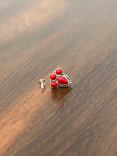 Load image into Gallery viewer, Four Stone Screw sterling Silver nosepin