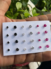 Load image into Gallery viewer, Colorful Zircon Screw sterling Silver 92.5 nosepin