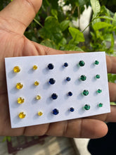 Load image into Gallery viewer, Colorful Zircon Screw sterling Silver 92.5 nosepin