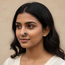 Load image into Gallery viewer, Sterling silver 92.5 four stones wire nosepins with semiprecious stones