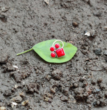 Load image into Gallery viewer, Sterling silver 92.5 four stones wire nosepins with semiprecious stones