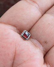 Load image into Gallery viewer, Handmade 6mm square Screw sterling Silver nosepin