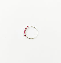 Load image into Gallery viewer, Coloured Zircon Sterling Silver 92.5 Nosering ANARO FASHIONS