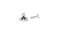Load image into Gallery viewer, Zircon Screw sterling Silver nosepin