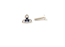 Load image into Gallery viewer, Zircon Screw sterling Silver nosepin
