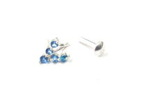 Load image into Gallery viewer, Triangular Zircon Screw sterling Silver nosepin
