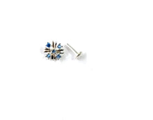 Load image into Gallery viewer, Zircon Screw sterling Silver nosepin