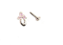 Load image into Gallery viewer, Zircon Screw sterling Silver nosepin