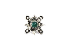Load image into Gallery viewer, 17mm Sterling Wire Nosepin with semiprecious stones