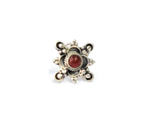 Load image into Gallery viewer, 17mm Sterling Wire Nosepin with semiprecious stones