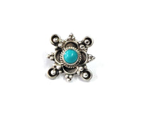 Load image into Gallery viewer, 17mm Sterling Wire Nosepin with semiprecious stones