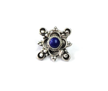 Load image into Gallery viewer, 17mm Sterling Wire Nosepin with semiprecious stones
