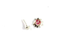 Load image into Gallery viewer, Zircon Screw sterling Silver nosepin