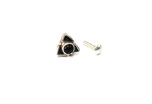 Load image into Gallery viewer, 6mm Triangle Stone Screw sterling Silver nosepin