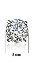 Load image into Gallery viewer, Unisex Diamond Cut Zircon Sterling Silver 92.5 Ear Studs. ANARO FASHIONS