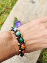 Load image into Gallery viewer, Handmade Unisex Natural stones beads Seven Chakra Bracelet ANARO FASHIONS