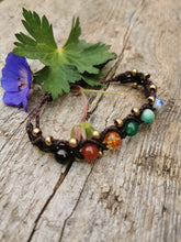 Load image into Gallery viewer, Handmade Unisex Natural stones beads Seven Chakra Bracelet ANARO FASHIONS