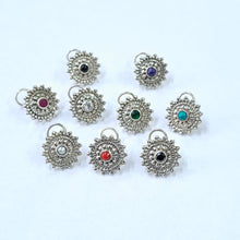 Load image into Gallery viewer, Handmade 12mm Anarkali Sterling silver 92.5 wire nosepin