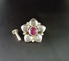 Load image into Gallery viewer, Handmade Princess 12mm Screw sterling Silver nosepin