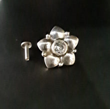 Load image into Gallery viewer, Handmade Princess 12mm Screw sterling Silver nosepin