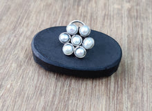 Load image into Gallery viewer, Flower Sterling Silver Nosepin with semiprecious stones ANARO FASHIONS