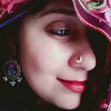 Load image into Gallery viewer, Half Moon sterling Silver 92.5 wire Nosepin ANARO FASHIONS